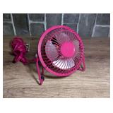 Pink Electric Personal Desk Fan Model HVRA-4D