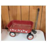 Miniature Red Toy Wagon with Nursery Graphic Decals