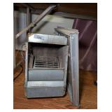 Industrial Blower Fan Assembly with Motor and Vintage Small 3 Panel Window Frame