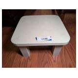 Vintage Small Wooden Step Stool in Painted Off-White Finish