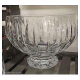 Vintage Marquis by Waterford Sheridan Collection 9" Clear Footed Crystal Bowl.