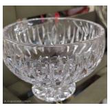 Vintage Marquis by Waterford Sheridan Collection 6" Clear Footed Crystal Bowl