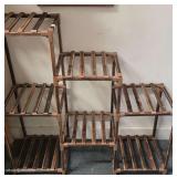 NEW- Three Tiered Modular Wooden Plant Stand With 7 Shelves for Plants 32"x 34"