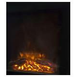 NEW- 120V Electric Fireplace Insert or Freestanding With a Glowing Artificial Log Set and LED Flame Effect. Has Dual Heating 750W and 1500W and Can be Used as Flame Only for Ambience.