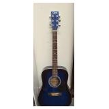 JG-608 Dreadnought Acoustic Guitar in a Blue Burst Finish. Great for Beginners