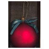Vintage 2000 Waterford Holiday Heirloom 4" Ruby Ball