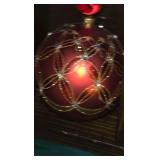 Vintage 1998 Waterford Holiday Heirloom 4" Ruby Wedge Ball