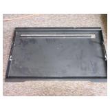 Black Metal Flat Top Griddle Plate with Side Handles-Consignor States Never Used