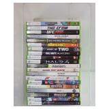 Xbox 360 Video Games in Storage Bin