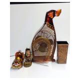 Metal Decor Lot Including Tall Electric Fan-Consignor States Working Condition