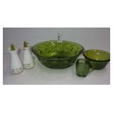 Vintage Green Glassware