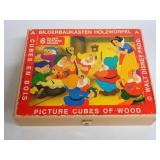 German Eichhorn Walt Disney Productions Wooden Picture Cube Puzzle Set
