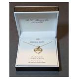 R.H. Mcy & Co. 18k Gold over Sterling Silver Multi-Color Gemstone Mom Pendant Necklace