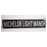 Michelob Light Manor Metal Sign
