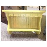 Mustard Color Wooden Wall Shelf