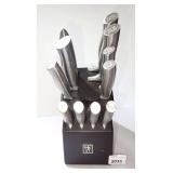 Henckels Graphite German Stainless Steel Knife Block Set-Missing Scissors