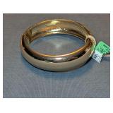 Designer Gold-Tone Hinged Cuff Bracelet