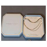 Unwritten Los Angeles New York 14k Gold Flash Plated Layered Necklace Set in Box
