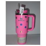 Stanley The FlowState Quencher H2.0 Tumbler 40 oz Limited Edition Pink Starburst Design