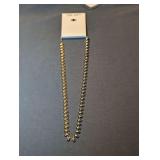 Designer Two Tone 18" Collar Necklace IMR/GLD New on Card