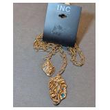 Designer International Concepts Gold Tone Abstract Pendant Lariat Necklace