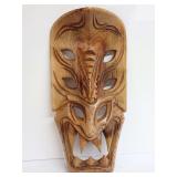 Carved Wooden Tribal Wall Mask