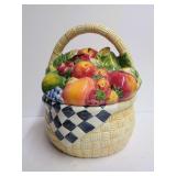 Certified International Susan Winget Fruit Basket Lidded Canister/Cookie Jar