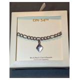 Designer Mix and Match Charm Bracelet with Diamond-Shaped Pendant in Original Packaging