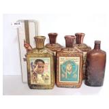 Jim Beam Decanters and Wild Turkey Tin