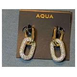 AQUA Color Wheel Link Drop Earrings New with Tag
