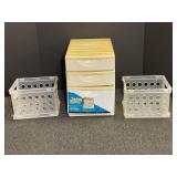 Tenex Stacking Drawers Three Drawer Storage Unit and Two Plastic Storage Bins