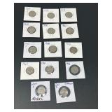 Lot of 12 Jefferson Nickels Assorted Dates 1939 to 2011 in Coin Flips