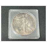 1991 American Eagle One Ounce Fine Silver Dollar Coin in Protective Holder