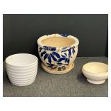 Planter assortment, includes a vintage Floraline planter, three pieces total, see pictures for details.