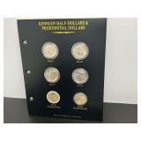 PCS Stamps & Coins Kennedy Half-Dollars & Presidential Dollars Board Set