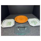 Fall colored pie plate, Italian made ceramic lunch plates, and more. See pictures for details.
