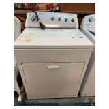 Whirlpool dryer, powers up, top surface has rust present on one side. See pictures for details.