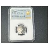 2020 W 5C First W Mint Mark Nickel First Day of Issue NGC PF 70 Ultra Cameo