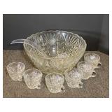 Punchbowl set, believed to be vintage Anchor Hocking Arlington Punch Bowl, see pictures for details.