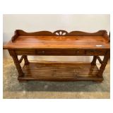 Bassett furniture one drawer console table, see pictures for details.