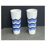 Tall, tapered cylindrical vases. Set of two, see pictures for details.