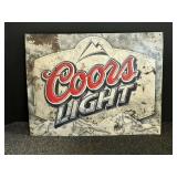 Metal Coors light sign, see pictures for details.