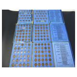 Lot of Three US Coin Folders with Partial Lincoln Cents and Jefferson Nickels Collections