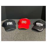 Cap assortment, three pieces, see pictures for details.