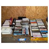 Large Assortment of Audio Cassette Tapes Featuring Country, Pop, and Spoken Word