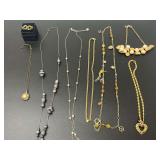 Assorted Costume Jewelry Lot with Necklaces, Pendants, and Brooch