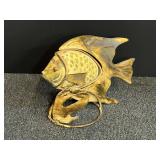 Metal art fish sculpture, see pictures for details.