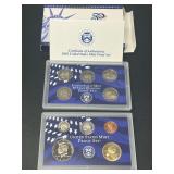 2001 United States Mint Proof Set with Certificate of Authenticity and Original Box