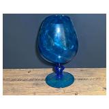 Cobalt blue brandy snifter fish bowl vase, belief to be vintage Empoli, see pictures for details.