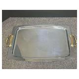 Kromex mid-century modern serving tray with brass-tone handles. See pictures for details.